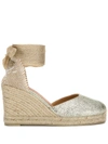 Castaã±er Castañer Carina Wedge Espadrilles - Gold