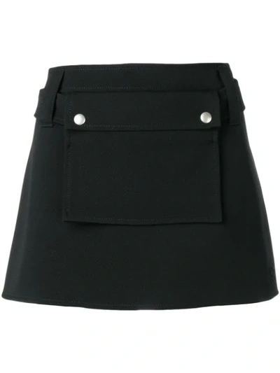 Courrèges A-line Mini Skirt In Black