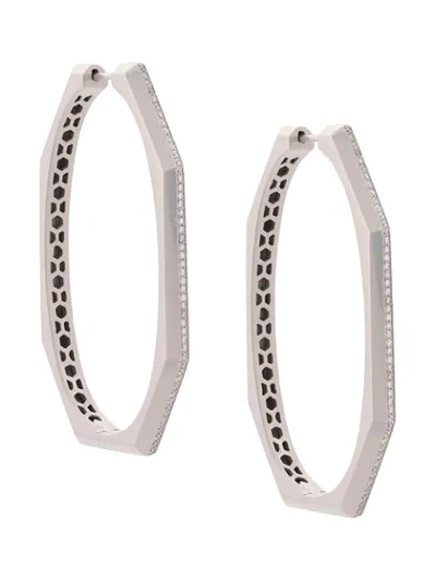 Sorellina Otto Diamond Hoops In Grey