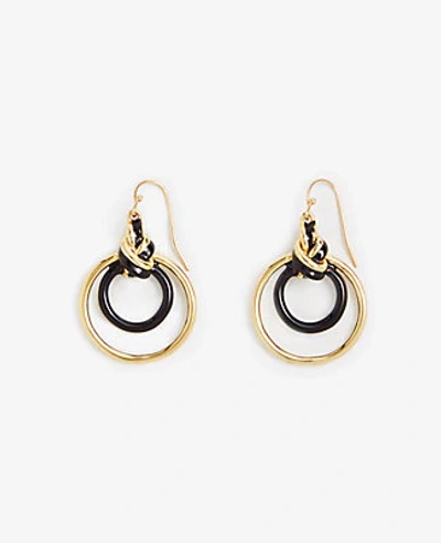 Ann Taylor Twisted Knot Drop Earrings In Gold