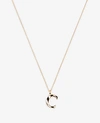 Ann Taylor Striped Initial Necklace In C