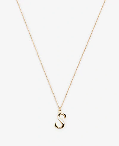 Ann Taylor Striped Initial Necklace