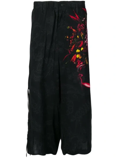 Yohji Yamamoto Gather String Loose Trousers In Black