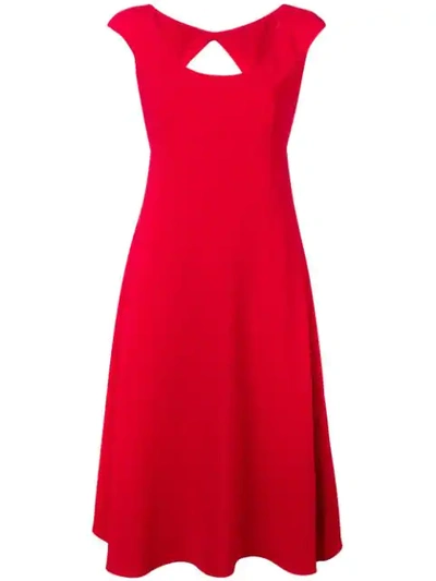 Aspesi Classic Fit-and-flare Midi Dress In Red