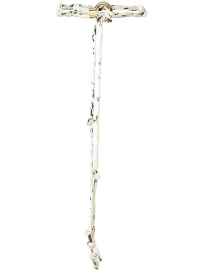 Braided Rope Belt In White Braided Rope Belt In White