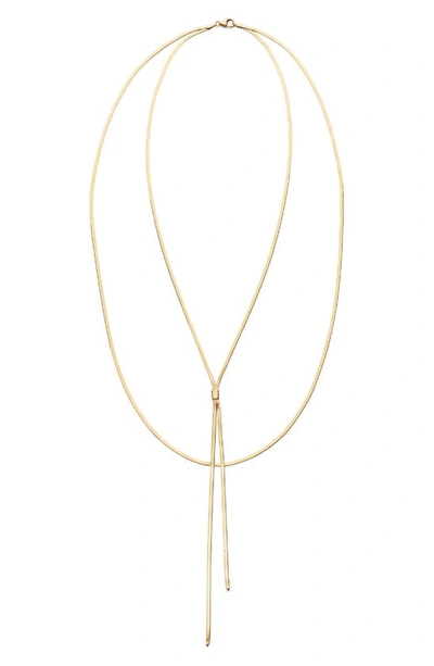Lana 14k Gold Herringbone Blake Necklace In Yellow Gold