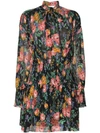 Zimmermann Allia Shirred Floral Mini-dress In Multi
