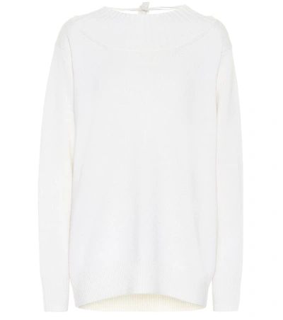 Chloé Cashmere Open-back Sweater In White