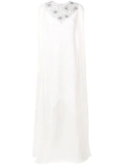 Givenchy Cape-sleeve Gown In White
