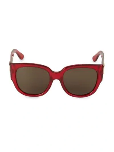 Gucci 55mm Square Sunglasses In Red