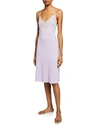 Natori Luxe Shangri-la Nightgown In Light Wisteria