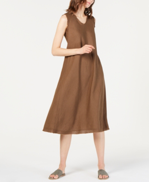 eileen fisher organic linen dress