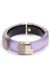 Alexis Bittar Crystal Encrusted Sectioned Hinge Bracelet, Purple In Mulberry