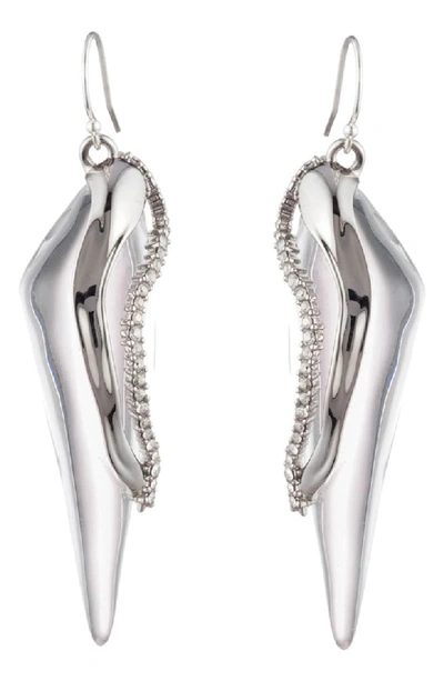 Alexis Bittar Crystal Wave Drop Earrings In Clear