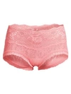 Hanky Panky American Beauty Rose Lace Panty In Pink Parfait