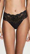 Hanky Panky American Beauty Rose Lace Thong In Black