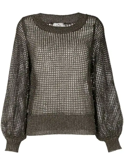 We Are Kindred Macy Sheer Knit Jumper In Brown
