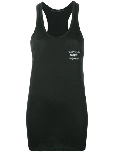 Haider Ackermann Long Printed Tank Top In Black
