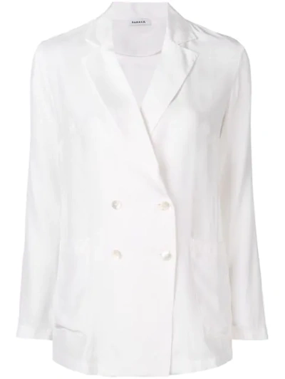 P.a.r.o.s.h Double Buttoned Blazer In White