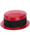 Saint Laurent Petit Canotiere Hat In Red