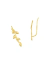 Saks Fifth Avenue 14k Yellow Gold Leaf Climber Earrings