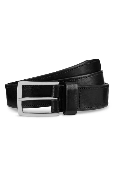 Allen Edmonds Radiant Avenue Leather Belt In Black