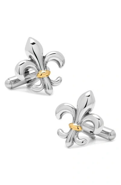 Cufflinks, Inc Men's Ox & Bull Trading Co. Fleur De Lis Cufflinks In Silver