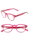 Eyebobs Clearly 47mm Round Reading Glasses - Pink Crystal