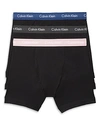 Calvin Klein Cotton Stretch Boxer Briefs, Pack Of 3 In Black/pink/blue/gray