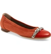 Agl Attilio Giusti Leombruni Cap Toe Ballet Flat In Orange