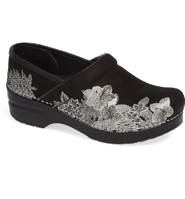 dansko metallic floral nubuck