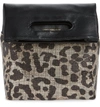 Rabanne Mesh Foldover Clutch - Brown In Leopard