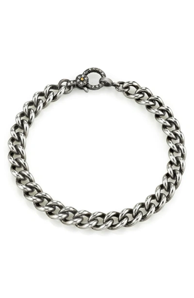 Sheryl Lowe Pave Diamond Chain Bracelet In Silver