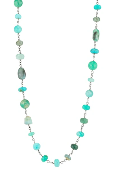 Sheryl Lowe Long Turquoise Necklace In Blue Multi
