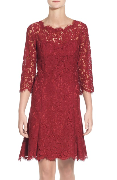 lace fit & flare cocktail dress eliza j