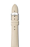 Michele 18mm Lizardskin Watch Strap In Smoked Pearl