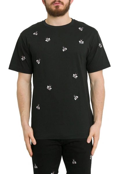 Dior Homme X Kaws Bees Embroidery Tee In Nero | ModeSens