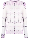 Proenza Schouler Crewneck Long-sleeve Tie-dye Cotton T-shirt In Purple