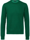 Prada Knitted Crew Neck Sweater In Grün