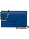 Prada Logo Crossbody Bag - Blue