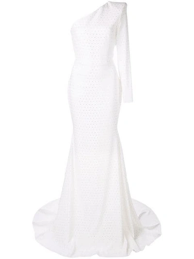 Alex Perry One-shoulder Gown - White