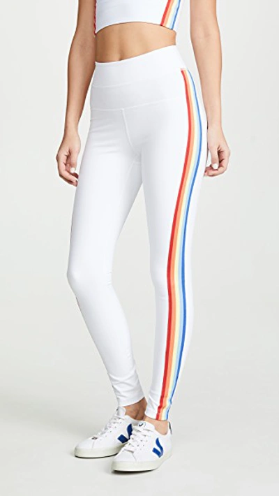Spiritual Gangster Track Tights In White