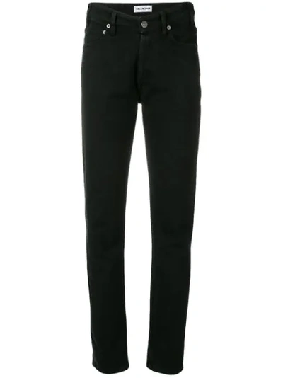 Balenciaga Mid-rise Straight-leg Jeans In Black