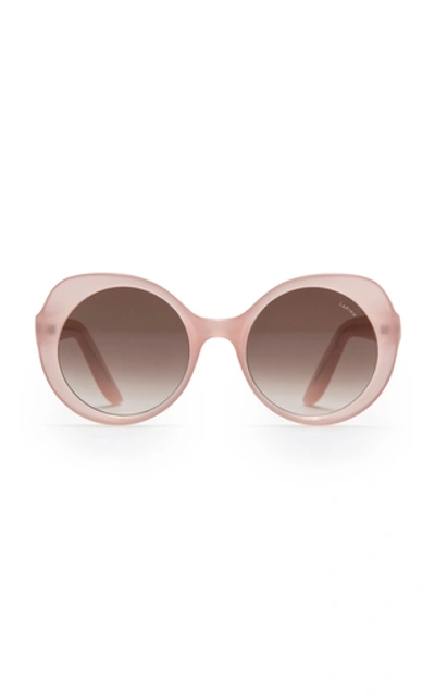 Lapima Carlota Round-frame Acetate Sunglasses In Pink