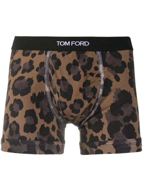 Tom Ford Leopard-print Stretch-cotton Boxer Briefs In Light Brown ...