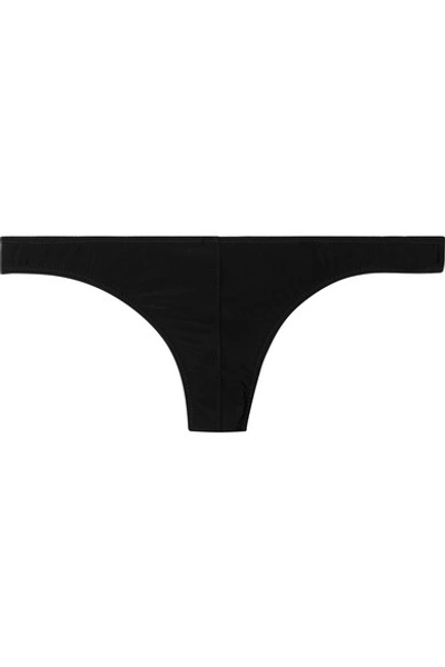 Kiki De Montparnasse Stretch-jersey Thong In Black