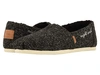 Toms , Black Multicolor Felt/faux Shearling