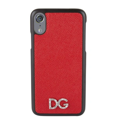 Dolce & Gabbana Leather Iphone Xr Case In Multi