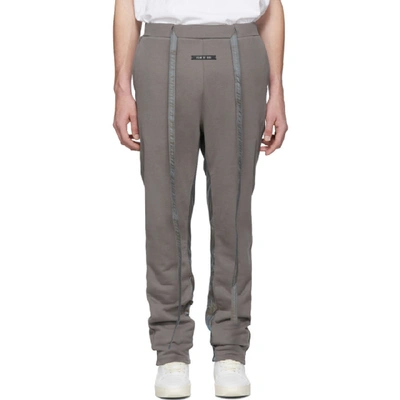 Fear Of God Reflective-panel Cotton-jersey Jogging Bottoms In Grey