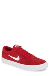 Nike Sb Chron Solarsoft Skateboarding Sneaker In Gym Red/ White